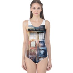 Tardis Doctor Who Transparent One Piece Swimsuit by Sudhe