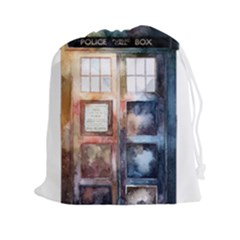 Tardis Doctor Who Transparent Drawstring Pouch (xxl) by Sudhe