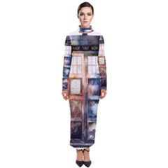 Tardis Doctor Who Transparent Turtleneck Maxi Dress