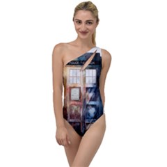 Tardis Doctor Who Transparent To One Side Swimsuit