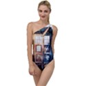 Tardis Doctor Who Transparent To One Side Swimsuit View1