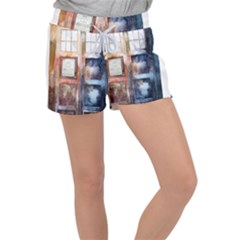 Tardis Doctor Who Transparent Women s Velour Lounge Shorts