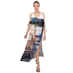 Tardis Doctor Who Transparent Maxi Chiffon Cover Up Dress