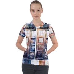 Tardis Doctor Who Transparent Short Sleeve Zip Up Jacket