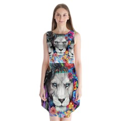 Art Drawing Poster Painting The Lion King Sleeveless Chiffon Dress  