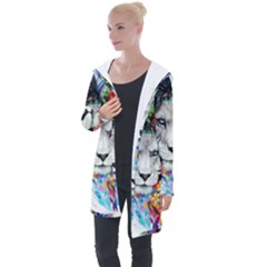 Art Drawing Poster Painting The Lion King Longline Hooded Cardigan