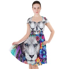 Art Drawing Poster Painting The Lion King Cap Sleeve Midi Dress