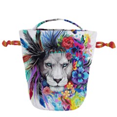 Art Drawing Poster Painting The Lion King Drawstring Bucket Bag