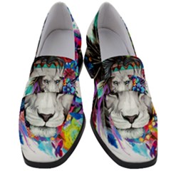 Art Drawing Poster Painting The Lion King Women s Chunky Heel Loafers