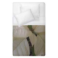 White Pointsettia Duvet Cover (single Size) by Riverwoman