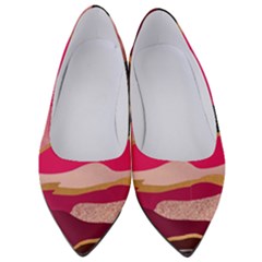 Pink And Black Abstract Mountain Landscape Women s Low Heels