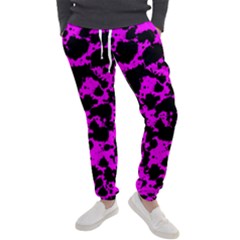 Black And Pink Leopard Style Paint Splash Funny Pattern Men s Jogger Sweatpants