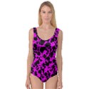 Black and Pink Leopard Style Paint Splash Funny Pattern Princess Tank Leotard  View1