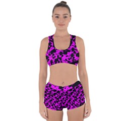 Black And Pink Leopard Style Paint Splash Funny Pattern Racerback Boyleg Bikini Set by yoursparklingshop