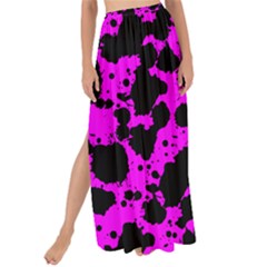 Black And Pink Leopard Style Paint Splash Funny Pattern Maxi Chiffon Tie-up Sarong by yoursparklingshop