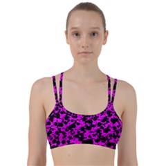 Black And Pink Leopard Style Paint Splash Funny Pattern Line Them Up Sports Bra by yoursparklingshop