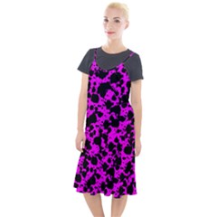 Black And Pink Leopard Style Paint Splash Funny Pattern Camis Fishtail Dress