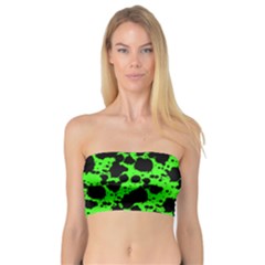 Black And Green Leopard Style Paint Splash Funny Pattern Bandeau Top by yoursparklingshop