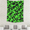 Black and Green Leopard Style Paint Splash Funny Pattern Medium Tapestry View2