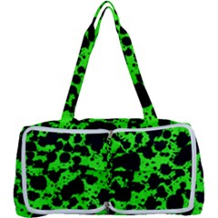 Black And Green Leopard Style Paint Splash Funny Pattern Multi Function Bag