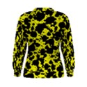 Black and Yellow Leopard Style Paint Splash Funny Pattern  Women s Sweatshirt View2