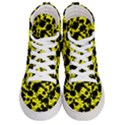 Black and Yellow Leopard Style Paint Splash Funny Pattern  Men s Hi-Top Skate Sneakers View1