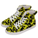 Black and Yellow Leopard Style Paint Splash Funny Pattern  Men s Hi-Top Skate Sneakers View2