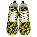 Black and Yellow Leopard Style Paint Splash Funny Pattern  Women s Lightweight High Top Sneakers View1