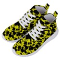 Black and Yellow Leopard Style Paint Splash Funny Pattern  Women s Lightweight High Top Sneakers View2