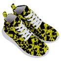 Black and Yellow Leopard Style Paint Splash Funny Pattern  Women s Lightweight High Top Sneakers View3