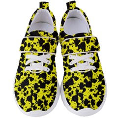 Black And Yellow Leopard Style Paint Splash Funny Pattern  Women s Velcro Strap Shoes by yoursparklingshop