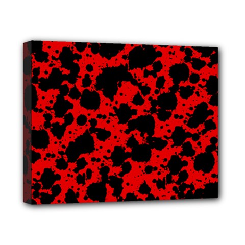 Black And Red Leopard Style Paint Splash Funny Pattern Canvas 10  X 8  (stretched) by yoursparklingshop