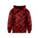 Black and Red Leopard Style Paint Splash Funny Pattern Kids  Pullover Hoodie View1