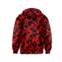 Black and Red Leopard Style Paint Splash Funny Pattern Kids  Pullover Hoodie View2