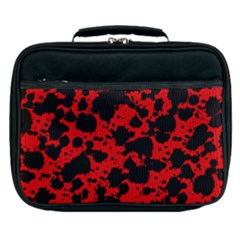 Black And Red Leopard Style Paint Splash Funny Pattern Lunch Bag