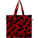 Black and Red Leopard Style Paint Splash Funny Pattern Canvas Travel Bag View1