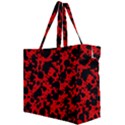 Black and Red Leopard Style Paint Splash Funny Pattern Canvas Travel Bag View2