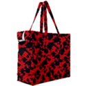 Black and Red Leopard Style Paint Splash Funny Pattern Canvas Travel Bag View3