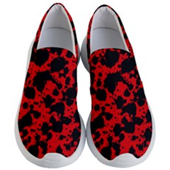 Black And Red Leopard Style Paint Splash Funny Pattern Women s Lightweight Slip Ons by yoursparklingshop