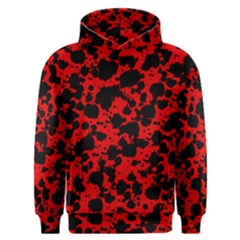 Black And Red Leopard Style Paint Splash Funny Pattern Men s Overhead Hoodie by yoursparklingshop