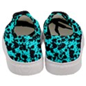 Bright Turquoise and Black Leopard Style Paint Splash Funny Pattern Women s Classic Low Top Sneakers View4