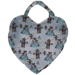 Funny Elephant, Pattern Design Giant Heart Shaped Tote by FantasyWorld7