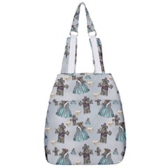 Funny Elephant, Pattern Design Center Zip Backpack