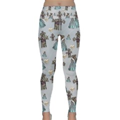 Funny Elephant, Pattern Design Lightweight Velour Classic Yoga Leggings