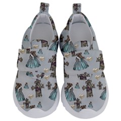 Funny Elephant, Pattern Design Kids  Velcro No Lace Shoes