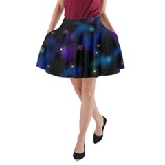 Serene Space A-line Pocket Skirt by JadehawksAnD