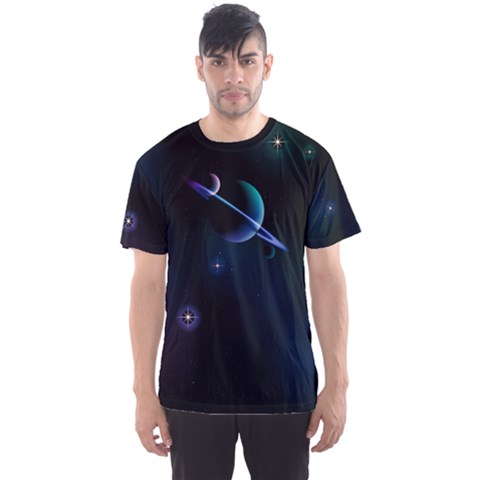 Serene Space Men s Sports Mesh Tee by JadehawksAnD