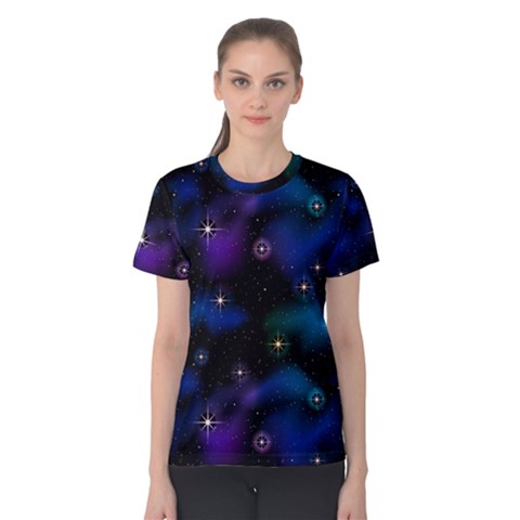 Serene Space Women s Cotton Tee by JadehawksAnD