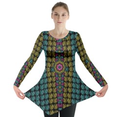 Glass Balls And Flower Sunshine Long Sleeve Tunic 