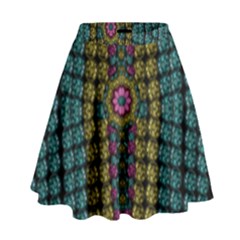 Glass Balls And Flower Sunshine High Waist Skirt by pepitasart